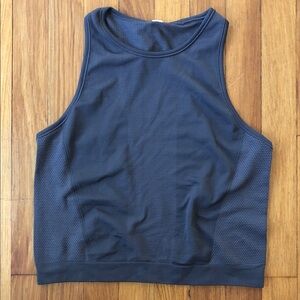 Lululemon Athletica crop tech sleeveless Women's  Top charcoal like new 8